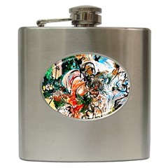 Lilies In A Vase 1 2 Hip Flask (6 Oz) by bestdesignintheworld