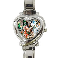 Lilies In A Vase 1 2 Heart Italian Charm Watch by bestdesignintheworld