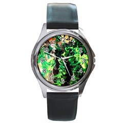 Plants 1 1 Round Metal Watch by bestdesignintheworld