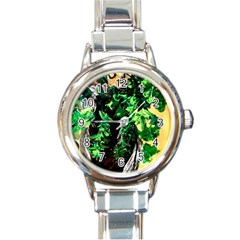 Plants 1 2 Round Italian Charm Watch