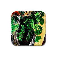 Plants 1 2 Rubber Square Coaster (4 Pack)  by bestdesignintheworld