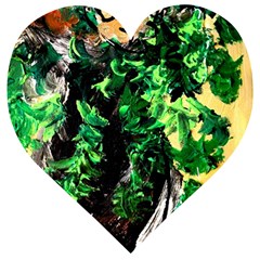 Plants 1 2 Wooden Puzzle Heart