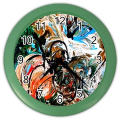 Lilies In A Vase 1 3 Color Wall Clock by bestdesignintheworld