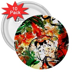 Lilies In A Vase 1 4 3  Buttons (10 Pack)  by bestdesignintheworld