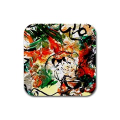 Lilies In A Vase 1 4 Rubber Square Coaster (4 Pack)  by bestdesignintheworld