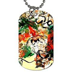 Lilies In A Vase 1 4 Dog Tag (one Side) by bestdesignintheworld