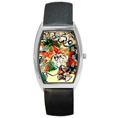 Lilies In A Vase 1 4 Barrel Style Metal Watch by bestdesignintheworld