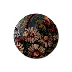 Old Embroidery 1 1 Rubber Round Coaster (4 pack)  Front