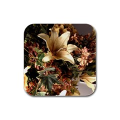 Lilies 1 4 Rubber Square Coaster (4 Pack)  by bestdesignintheworld