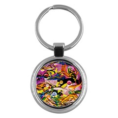 Alice Walk 1 2 Key Chain (round) by bestdesignintheworld