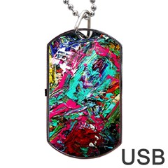 Red And Green 1 1 Dog Tag Usb Flash (one Side) by bestdesignintheworld