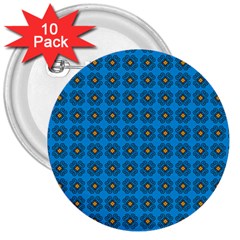 Df Oceanside 3  Buttons (10 Pack)  by deformigo