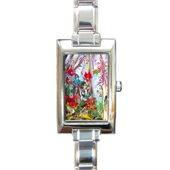 Eden Garden 1 6 Rectangle Italian Charm Watch by bestdesignintheworld