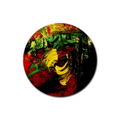 Revelation 1 3 Rubber Coaster (round)  by bestdesignintheworld