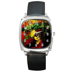 Revelation 1 3 Square Metal Watch by bestdesignintheworld