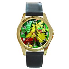 Revelation 1 5 Round Gold Metal Watch by bestdesignintheworld