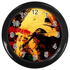 Hide An Seek 1 3 Wall Clock (black) by bestdesignintheworld