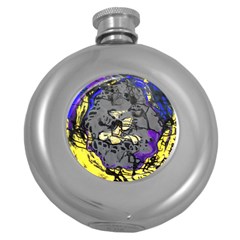 Motion And Emotion 1 1 Round Hip Flask (5 Oz) by bestdesignintheworld