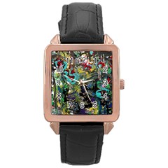 Forest 1 1 Rose Gold Leather Watch  by bestdesignintheworld