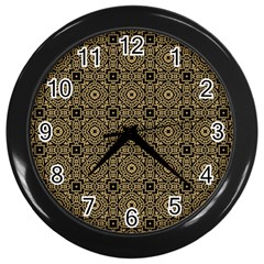 Df Tobacco Field Wall Clock (black) by deformigo