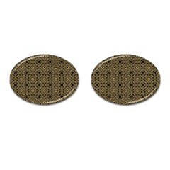 Df Tobacco Field Cufflinks (oval) by deformigo