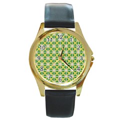 Df Matyas Round Gold Metal Watch by deformigo