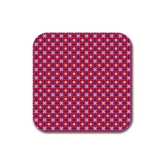 Df Magenta Rumor Rubber Square Coaster (4 Pack)  by deformigo