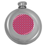 DF Magenta Rumor Round Hip Flask (5 oz) Front