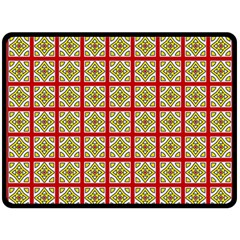 Df Hackberry Grid Fleece Blanket (large)  by deformigo