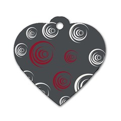 Rounder Iv Dog Tag Heart (one Side) by anthromahe