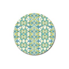 Colored Geometric Ornate Patterned Print Magnet 3  (round)