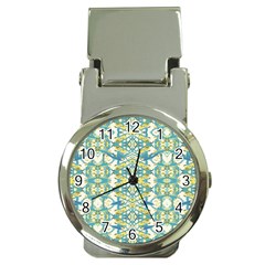 Colored Geometric Ornate Patterned Print Money Clip Watches by dflcprintsclothing