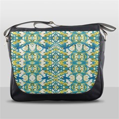 Colored Geometric Ornate Patterned Print Messenger Bag