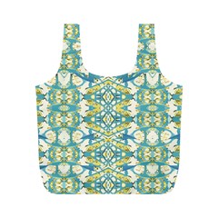 Colored Geometric Ornate Patterned Print Full Print Recycle Bag (m)