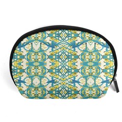 Colored Geometric Ornate Patterned Print Accessory Pouch (large)