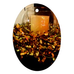 Christmas Tree  1 1 Oval Ornament (two Sides)