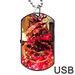 Christmas Tree  1 3 Dog Tag Usb Flash (two Sides) by bestdesignintheworld