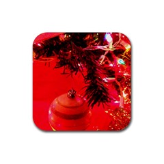 Christmas Tree  1 4 Rubber Coaster (square)  by bestdesignintheworld