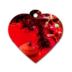 Christmas Tree  1 4 Dog Tag Heart (two Sides) by bestdesignintheworld