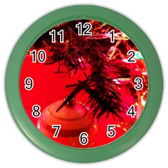 Christmas Tree  1 4 Color Wall Clock