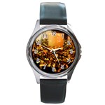 Christmas Tree  1 1 Round Metal Watch Front