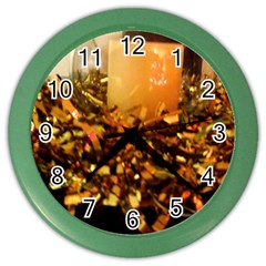 Christmas Tree  1 1 Color Wall Clock by bestdesignintheworld