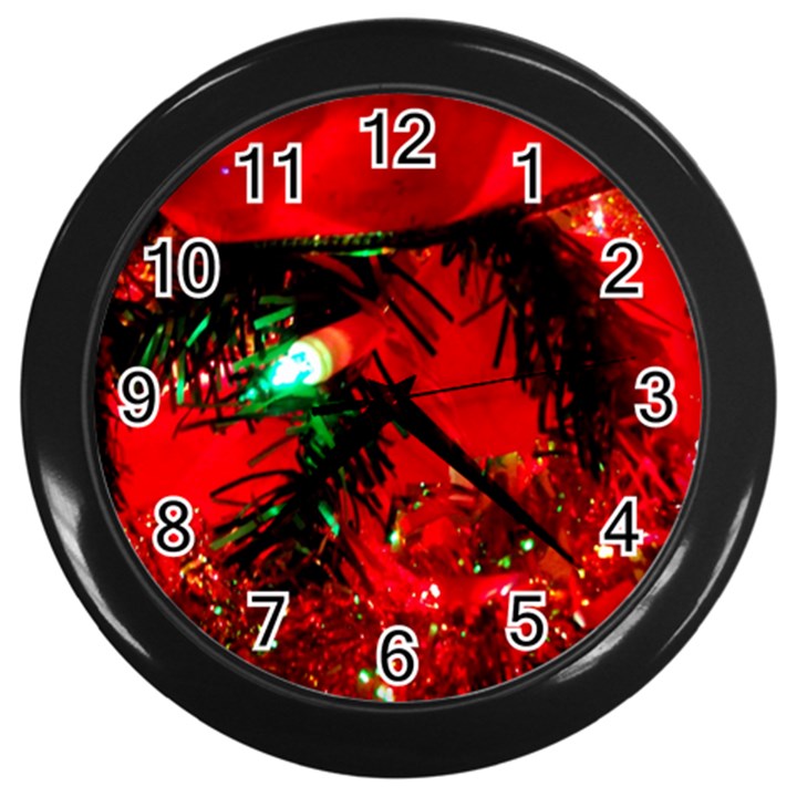 Christmas Tree  1 5 Wall Clock (Black)