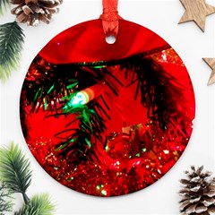 Christmas Tree  1 5 Round Ornament (two Sides) by bestdesignintheworld