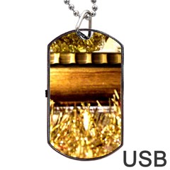 Christmas Tree  1 11 Dog Tag USB Flash (One Side)