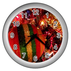 Christmas Tree  1 15 Wall Clock (silver) by bestdesignintheworld