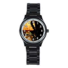 Christmas Tree  1 16 Stainless Steel Round Watch