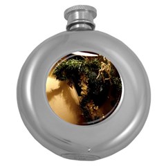 Christmas Tree  1 17 Round Hip Flask (5 Oz) by bestdesignintheworld