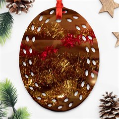 Christmas Tree  1 18 Oval Filigree Ornament (two Sides) by bestdesignintheworld