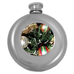 Christmas Tree  1 21 Round Hip Flask (5 Oz) by bestdesignintheworld